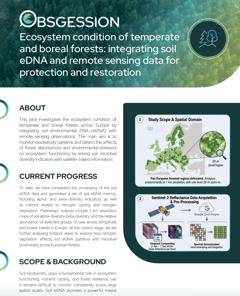 Ecosystem condition of temperate and boreal forests: integrating soil eDNA and remote sensing data for protection and restoration factsheet